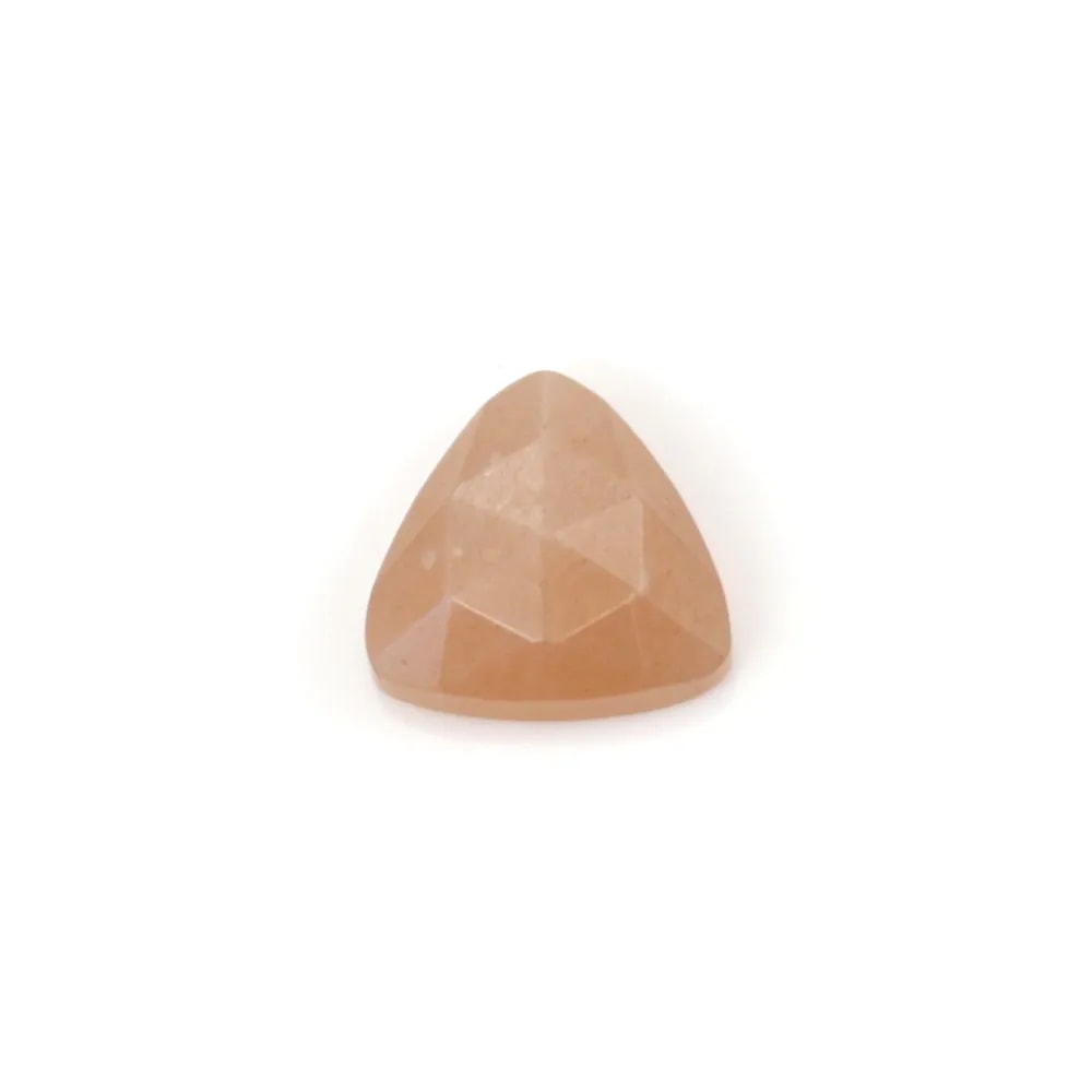 Cabochão Pedra da Lua Laranja Triangular Facetado 10mm – Pedra Natural x1