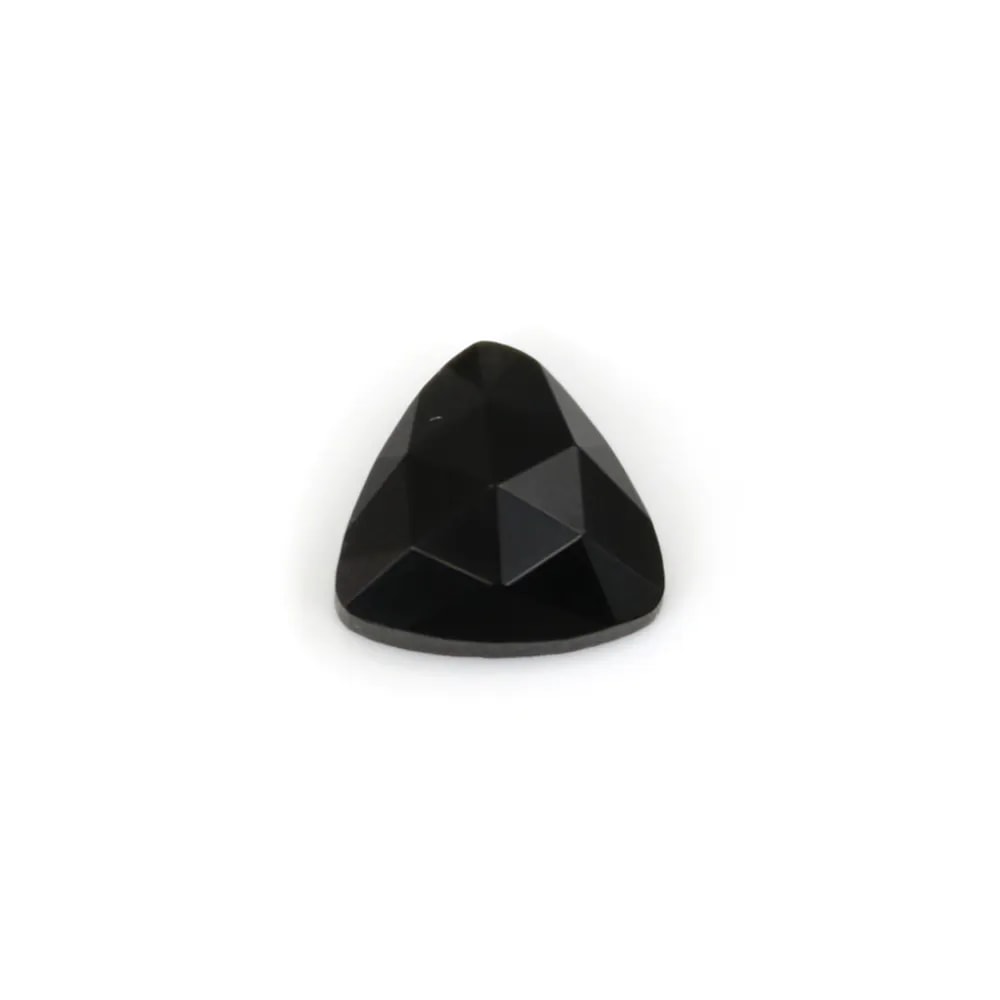 Cabujón Obsidiana Negra Triángulo Facetado 10mm – Piedra Natural