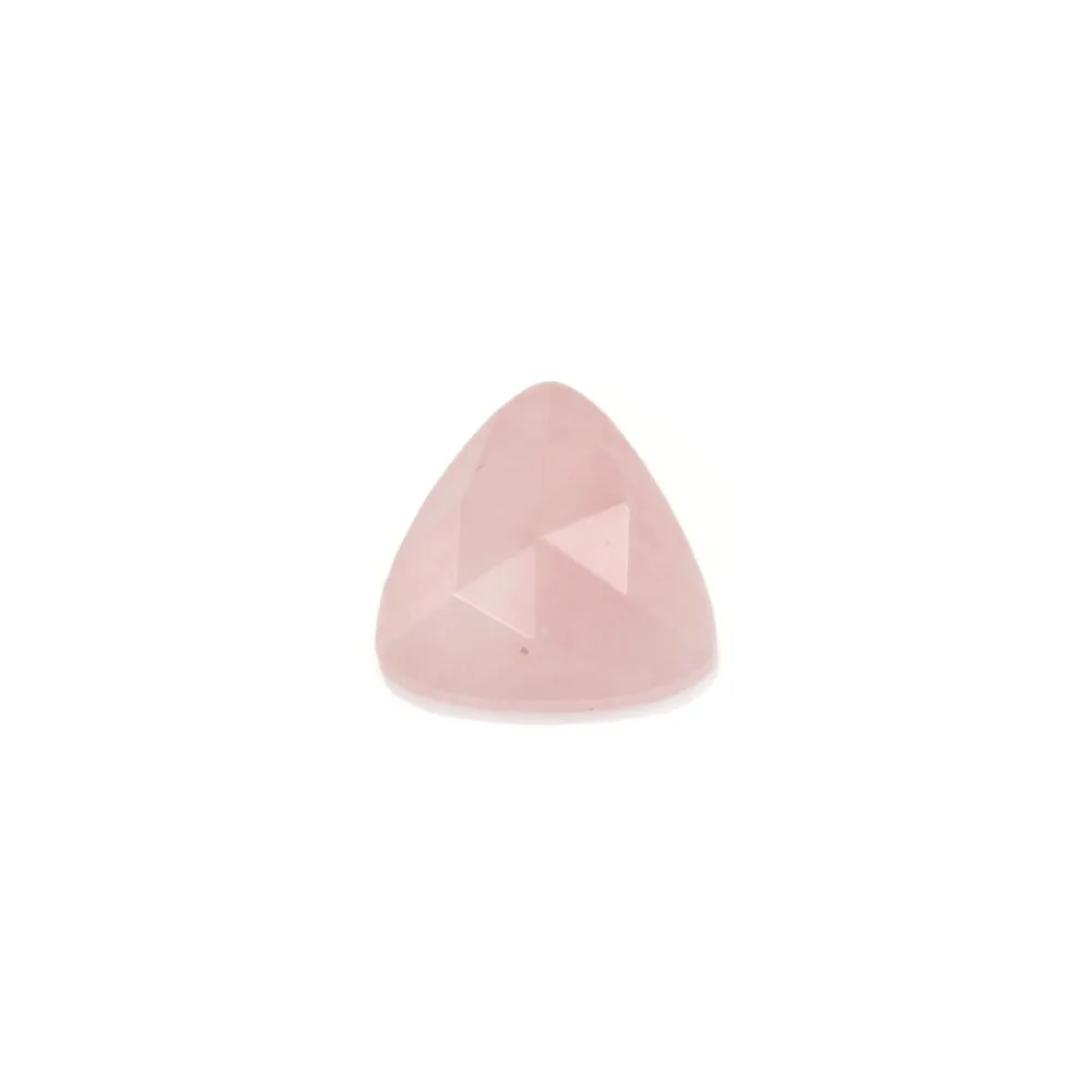 Faceted Rose Quartz Triangle Cabochon 10mm – Natural Stone