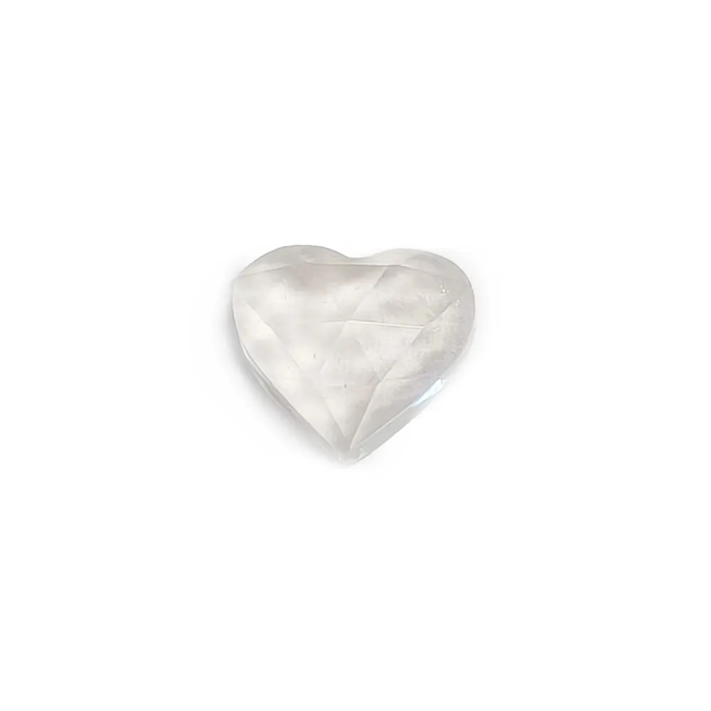 Cabochon Cristal de Roche coeur facetté 9x10mm x 1pc