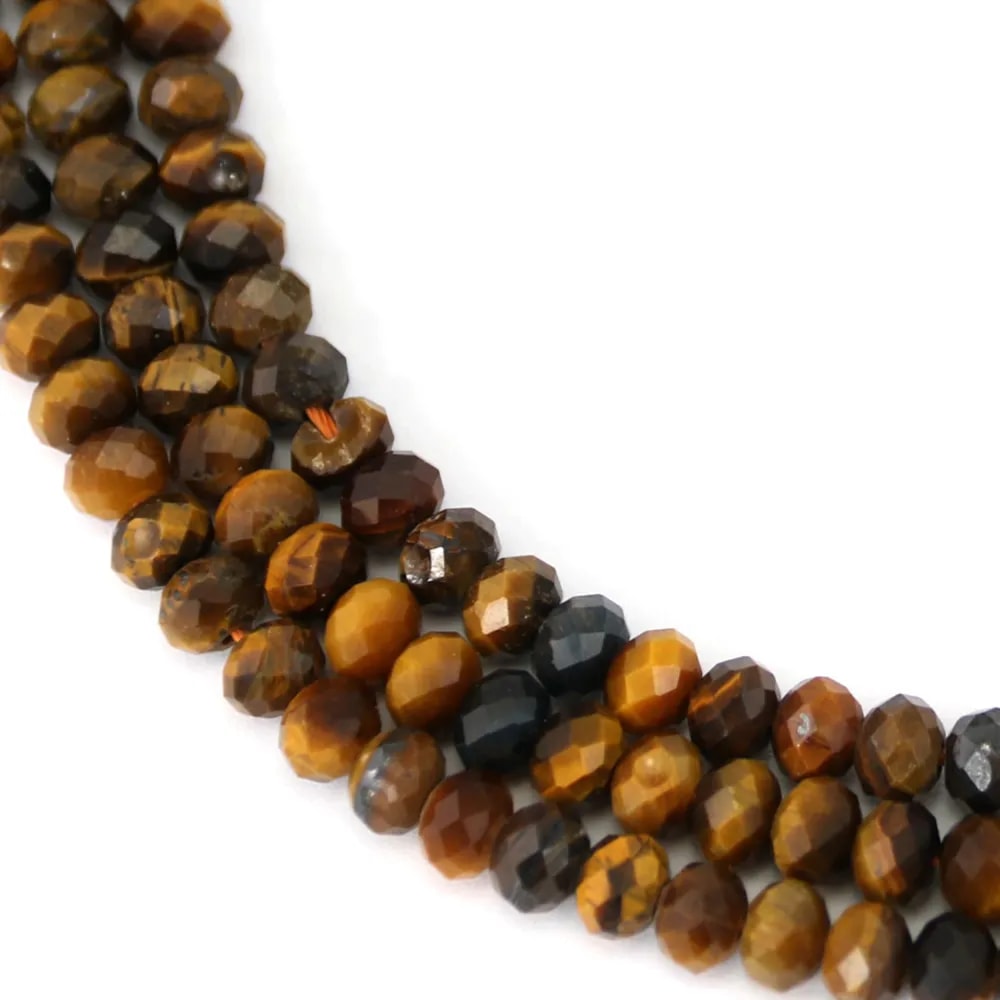 Perla Ojo de Tigre 4x6mm Rondela | Proveedor Creación de Joyas