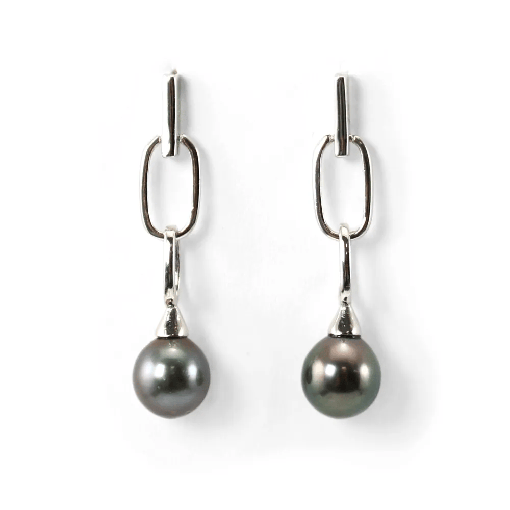 Ohrring Silber 925 Tahiti-Zuchtperlen x 2St