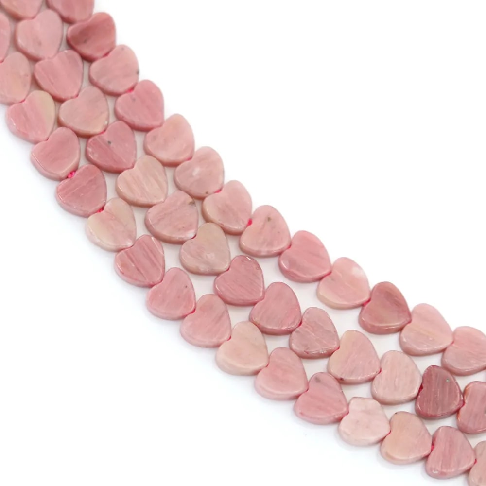 Perla Corazón 4mm Rodonita | Venta al por Mayor de Joyas Naturales