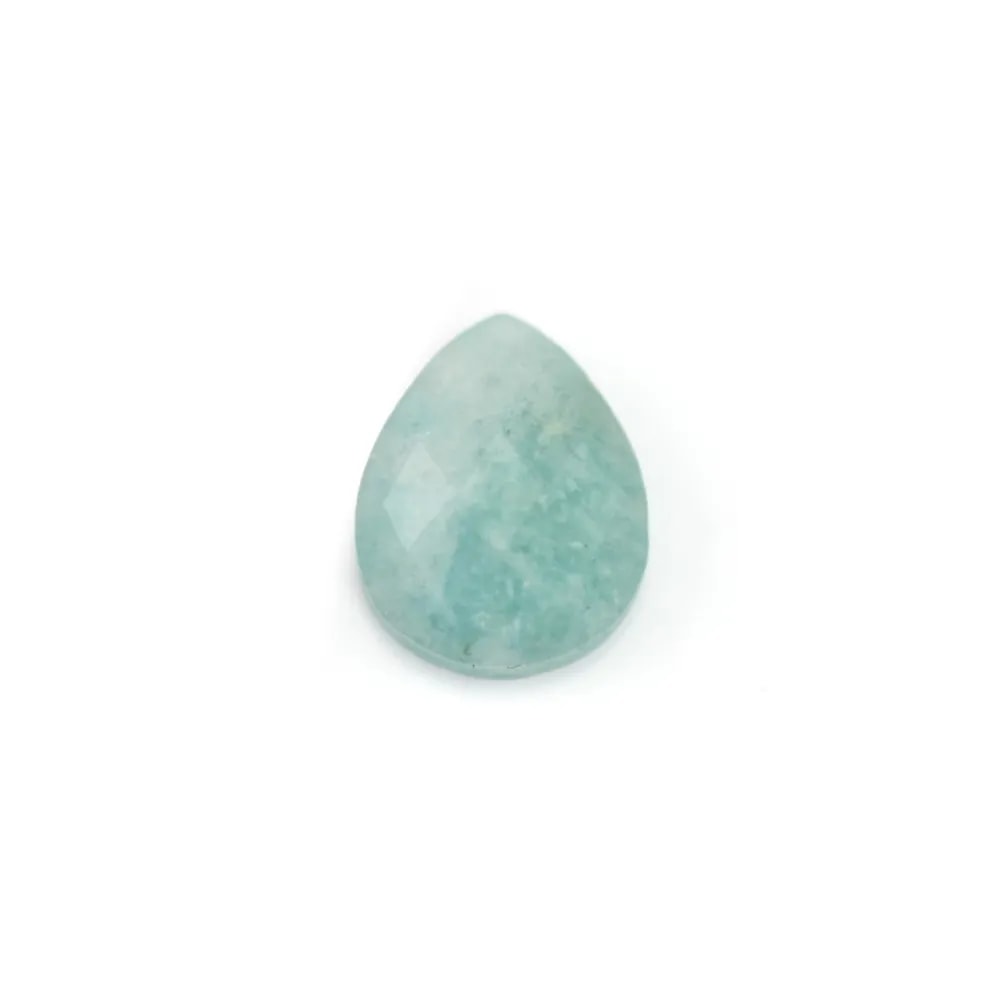 Cabochon Goccia Sfaccettato Amazzonite del Perù 8x10mm | Pietra Naturale