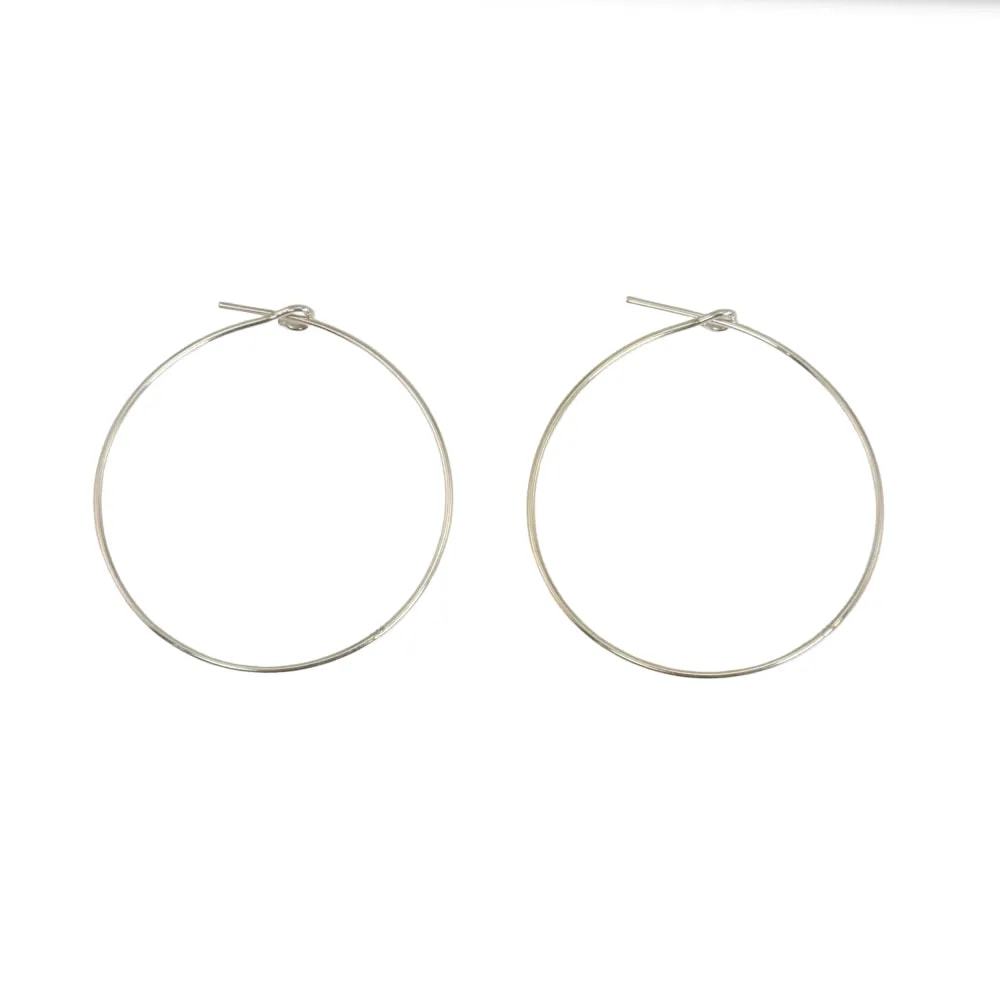 925 brincos com argolas de aro de prata Sterling medindo 30mm de diâmetro x 2pcs