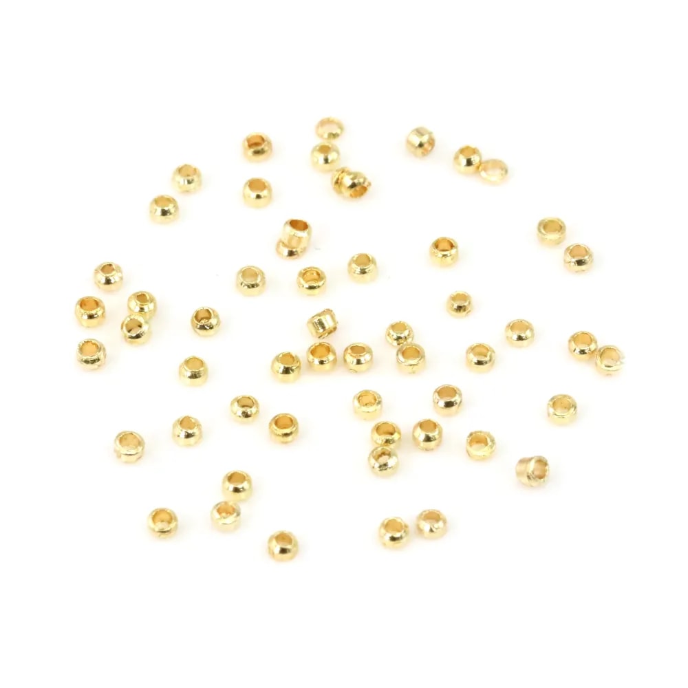 Perline da Schiacciare dorato 1.5mm - Perline Finitura Gioielli - Componenti Ottone