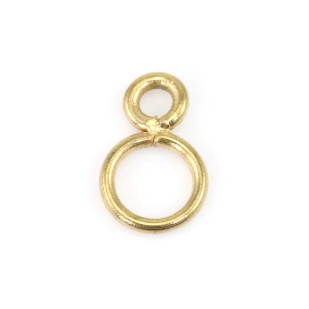 Double anneaux soudés 5x8mm - Acier Inox 304 doré x 10pcs