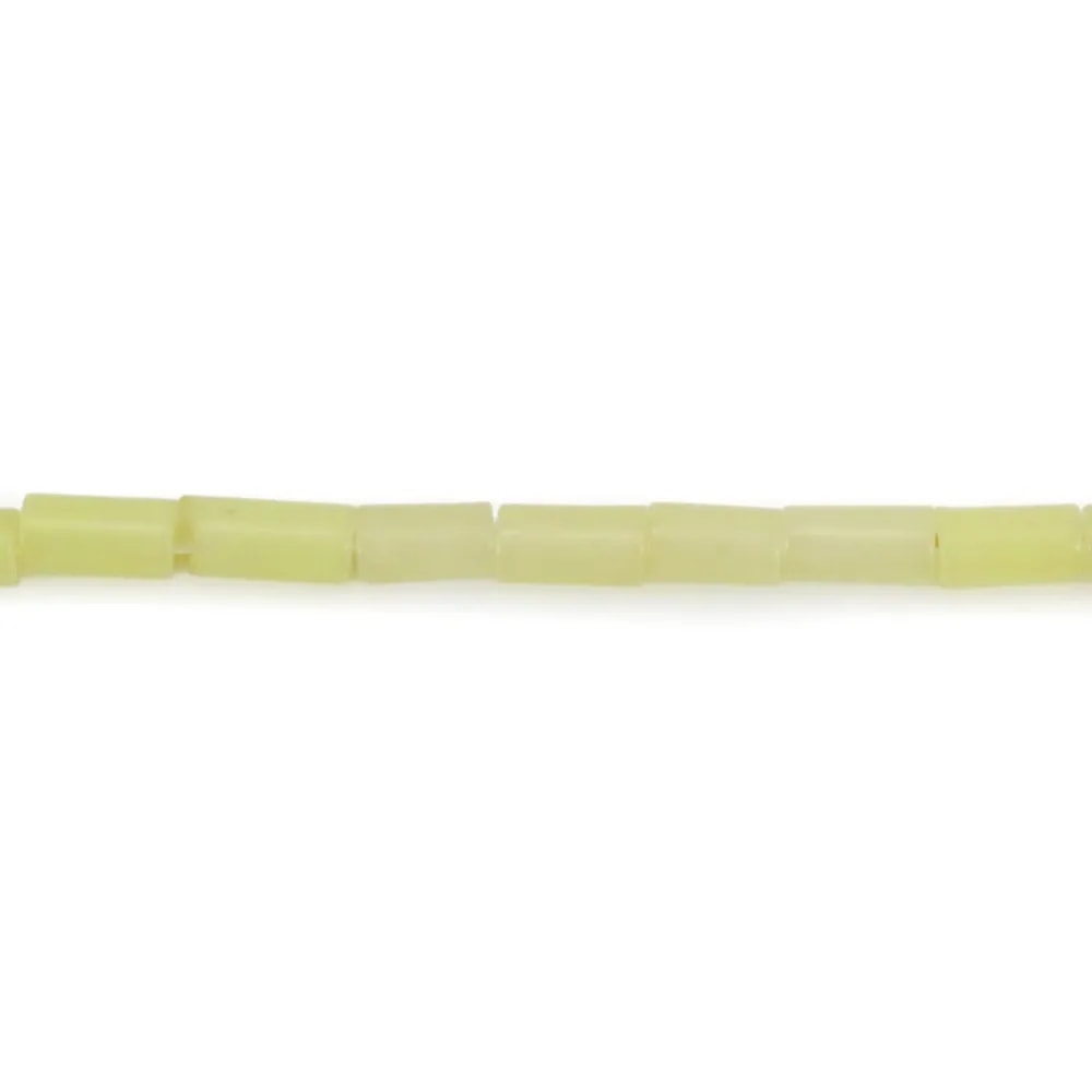 Pedra de Jade Coreana Amarela Verde Retângulo 2x4mm | Pedra Natural