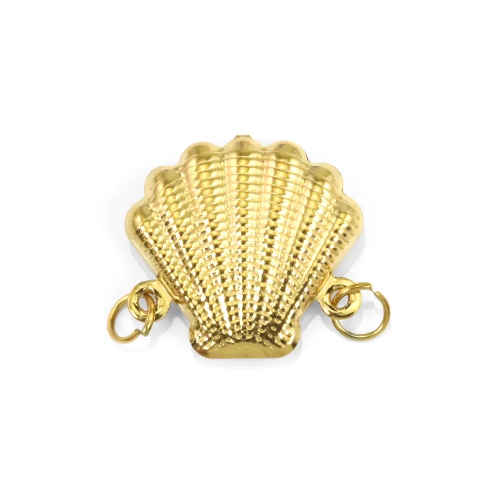 Intercalaire coquillage 15x16mm - Acier Inox 304 doré x 1pc
