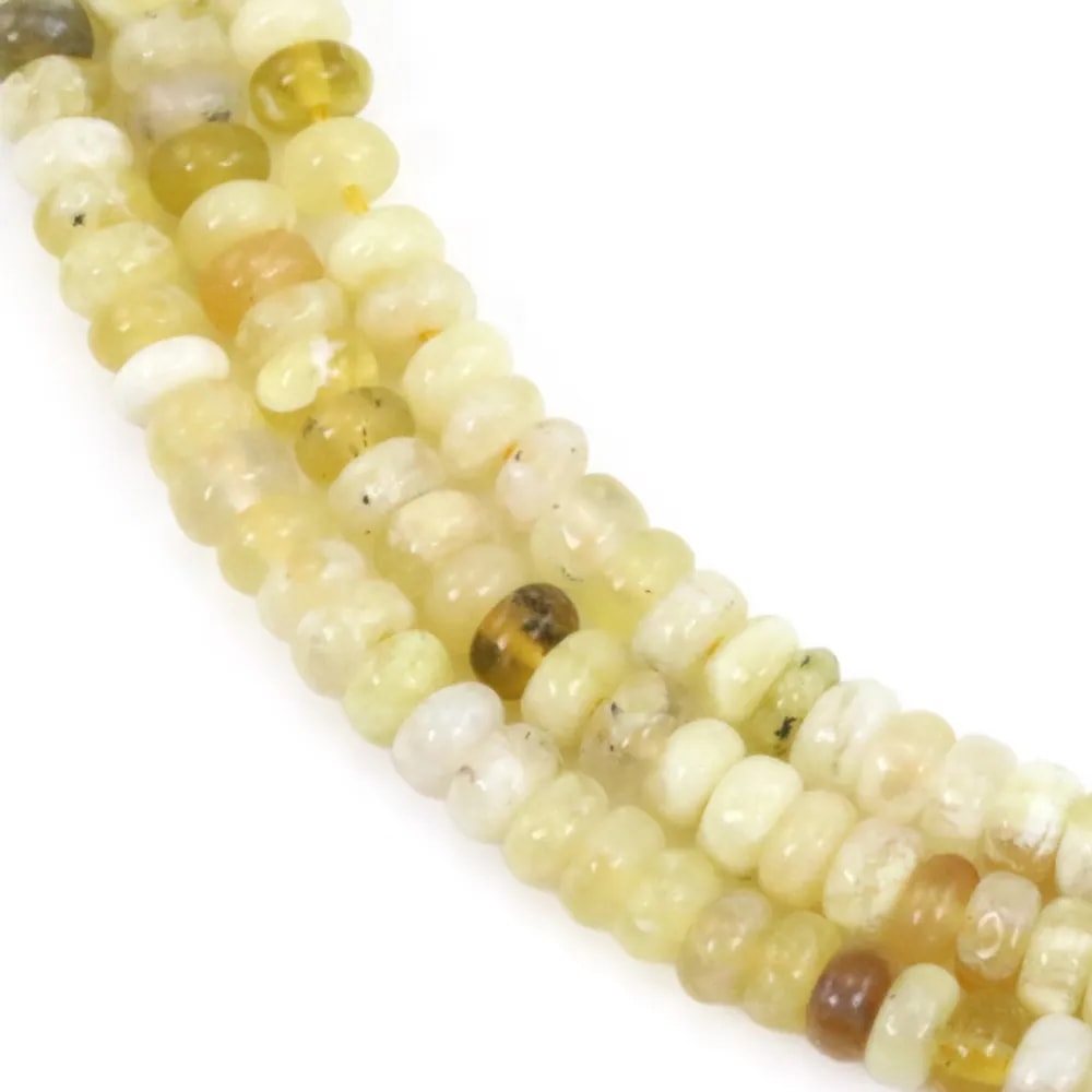 Yellow Opal Heishi Bead 2x4mm | |Jewelry Component on Wire