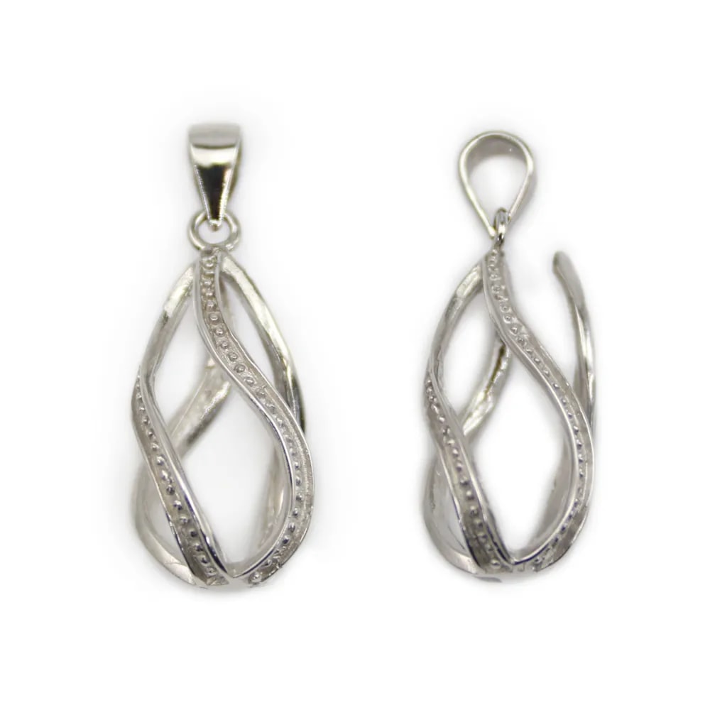 Bailo per perla intera (8mm) 12x30mm - Argento 925 x 1pz