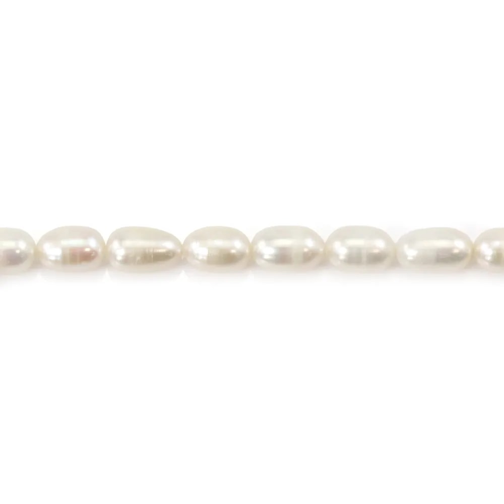 White freshwater cultured pearl, olive, 6-7mm - Natural Pearl