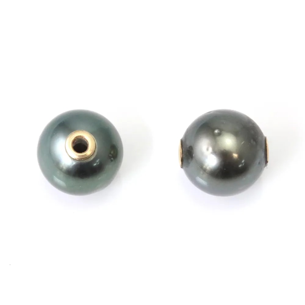 Perla di Tahiti Rotonda 9-10mm | Pendente Elegante Gold Filled
