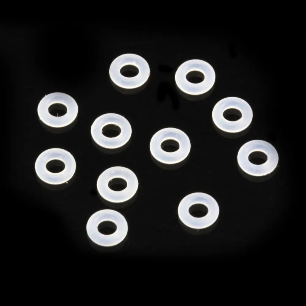 Perle intercalaire rondelle 1.2x4.5mm - Silicone x 50pcs