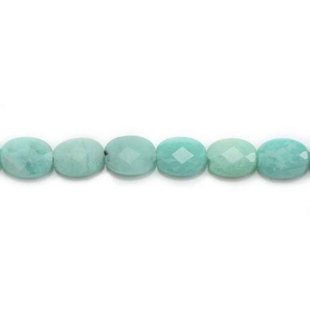 Perle ovali sfaccettate Amazzonite del Perù - 6x8mm