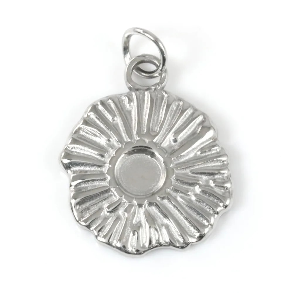 Pendentif Sonne 304 Stahl | Cabochonhalterung Schmuckherstellung
