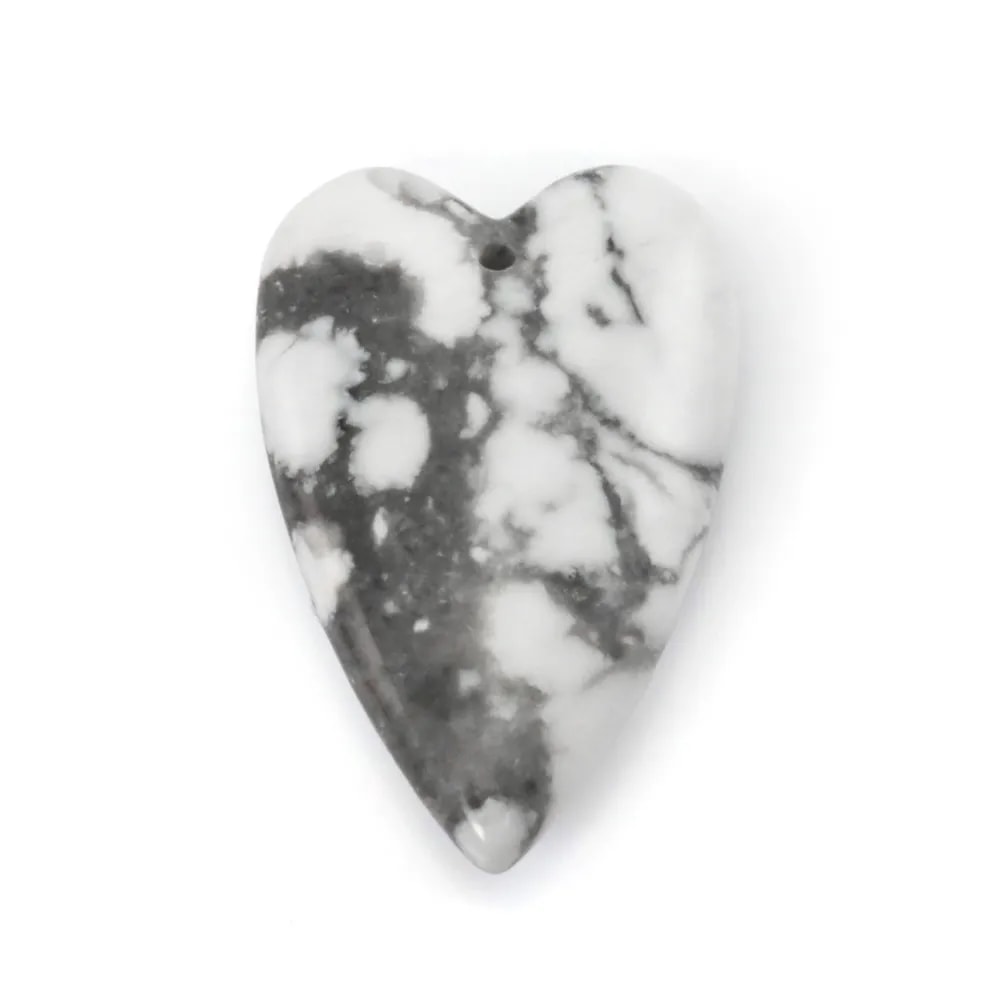 Anhänger Herz Naturstein | Lieferant Howlite Schmuck