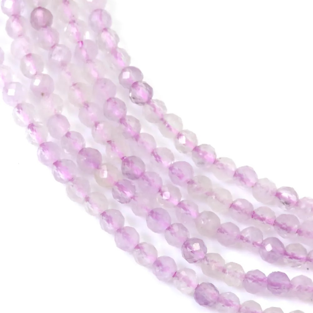 Perle de Jade Violet Facettée 2mm | Bijoux Délicats