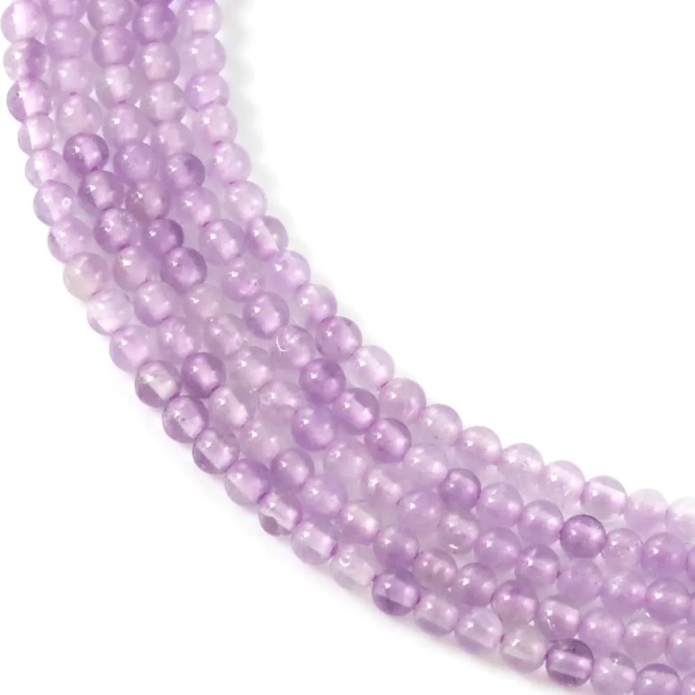Violet Jade Bead 2mm | Natural Round Stone Bead