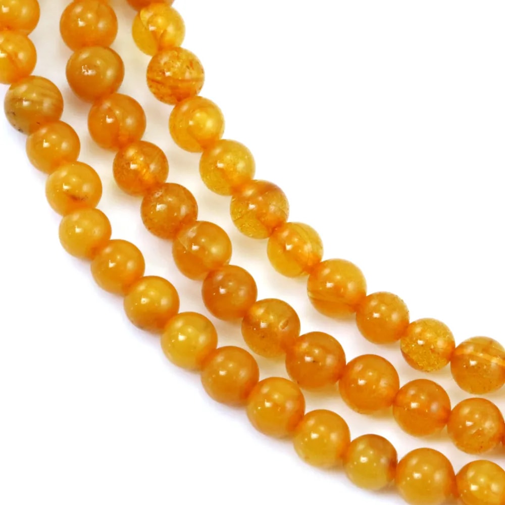 Perla Redonda Ámbar 4.5mm | Proveedor de Perlas Naturales