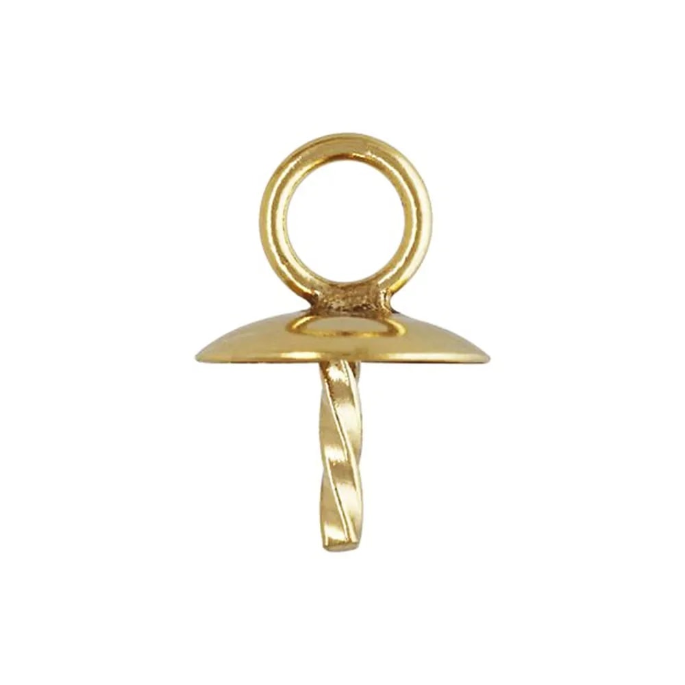 Bail para Perla Semi-Perforada 5mm | Oro Gold Filled | Proveedor de Joyería