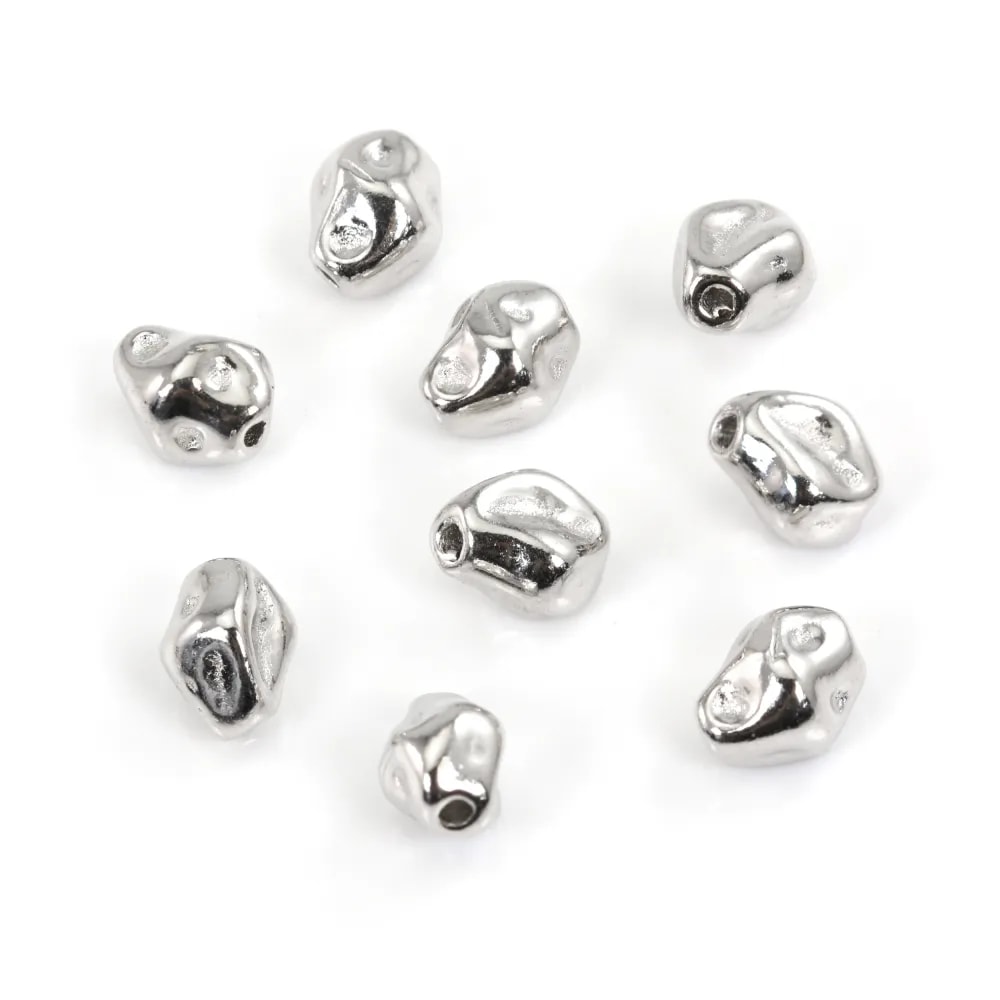 Perle Nugget Barock Silber 925 Rhodiniert | Schmuckkomponenten