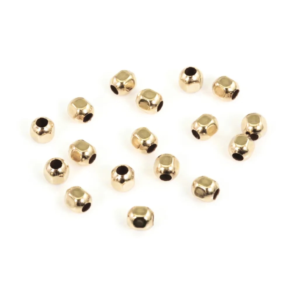 Perla hexagonal 2mm - Gold Filled