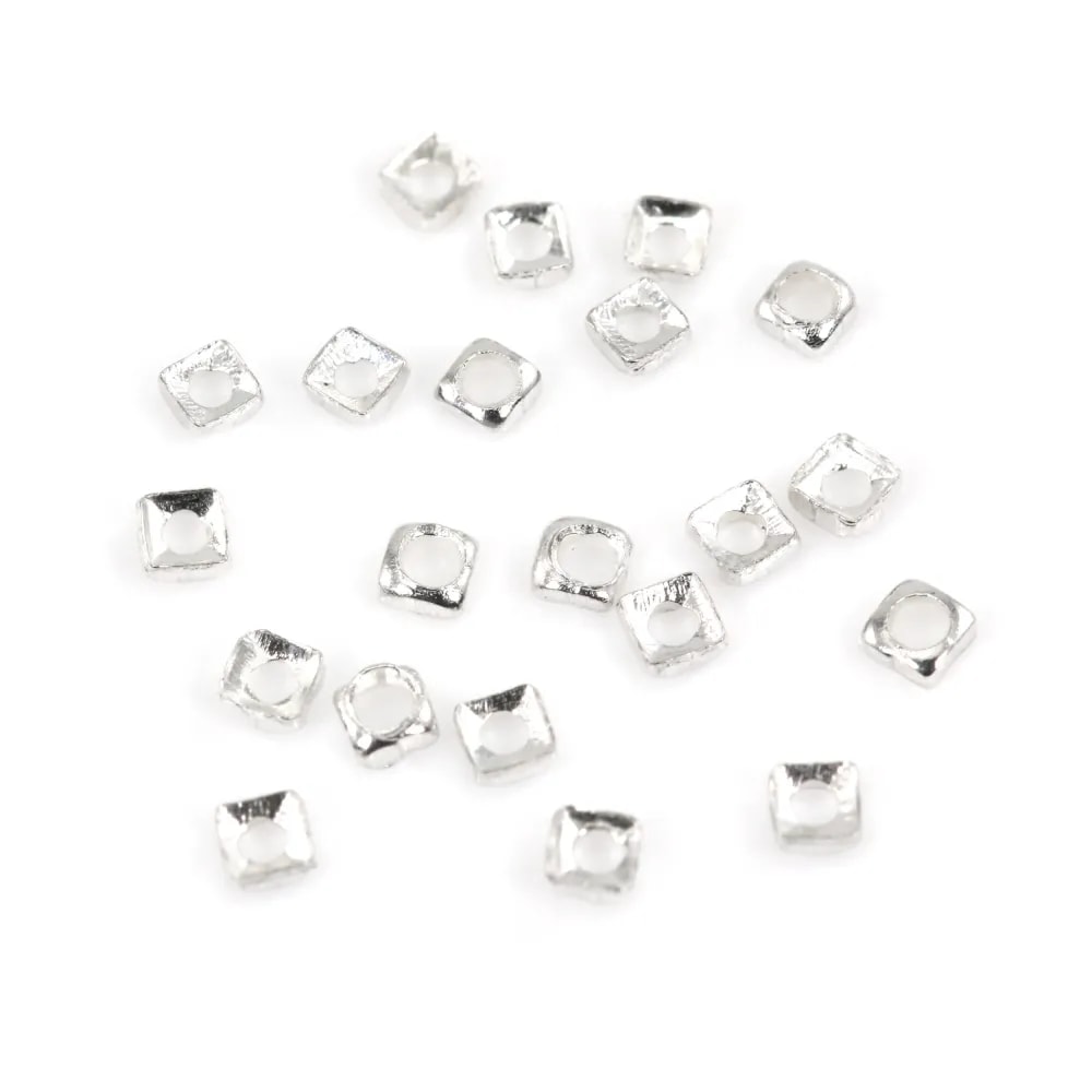 Square Spacer Bead Silver 925 | Jewelry Components