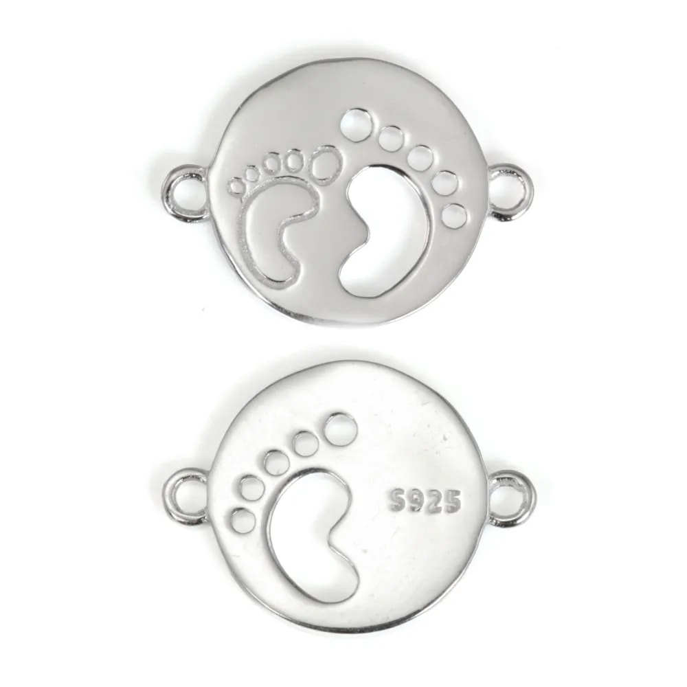 Inserto per medaglione a piedini piccoli 12x15mm - Argento 925|Accessori per gioielli