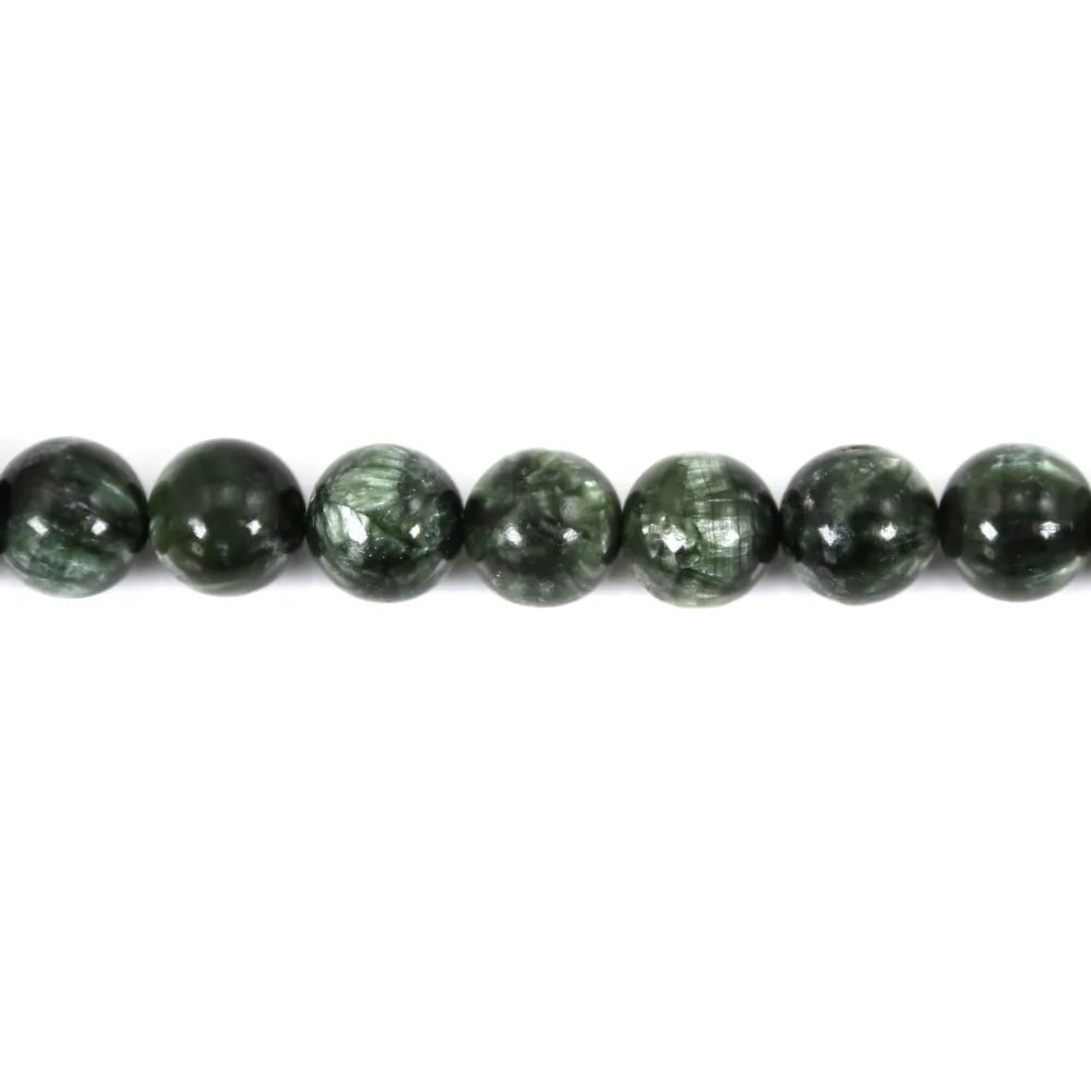 Seraphinite round 8.5mm x 39cm
