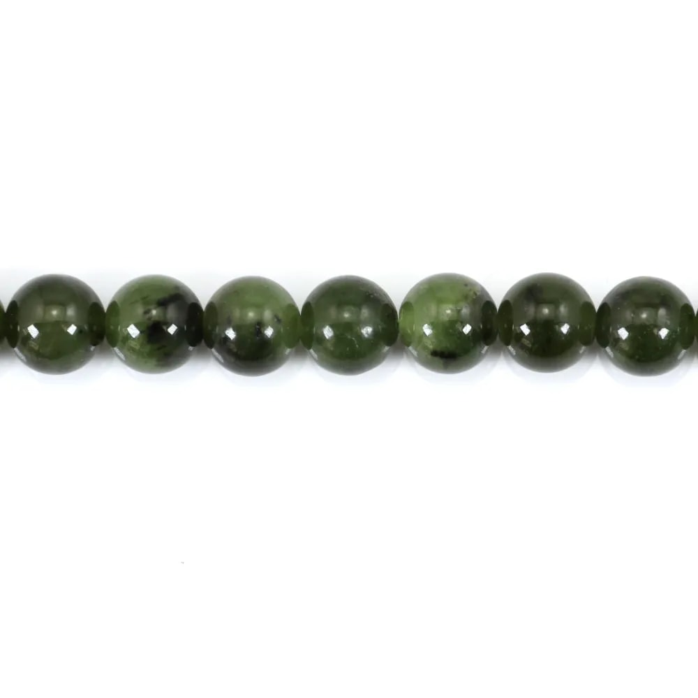 Jade Nefrita de Rusia redondo 8mm x 39cm