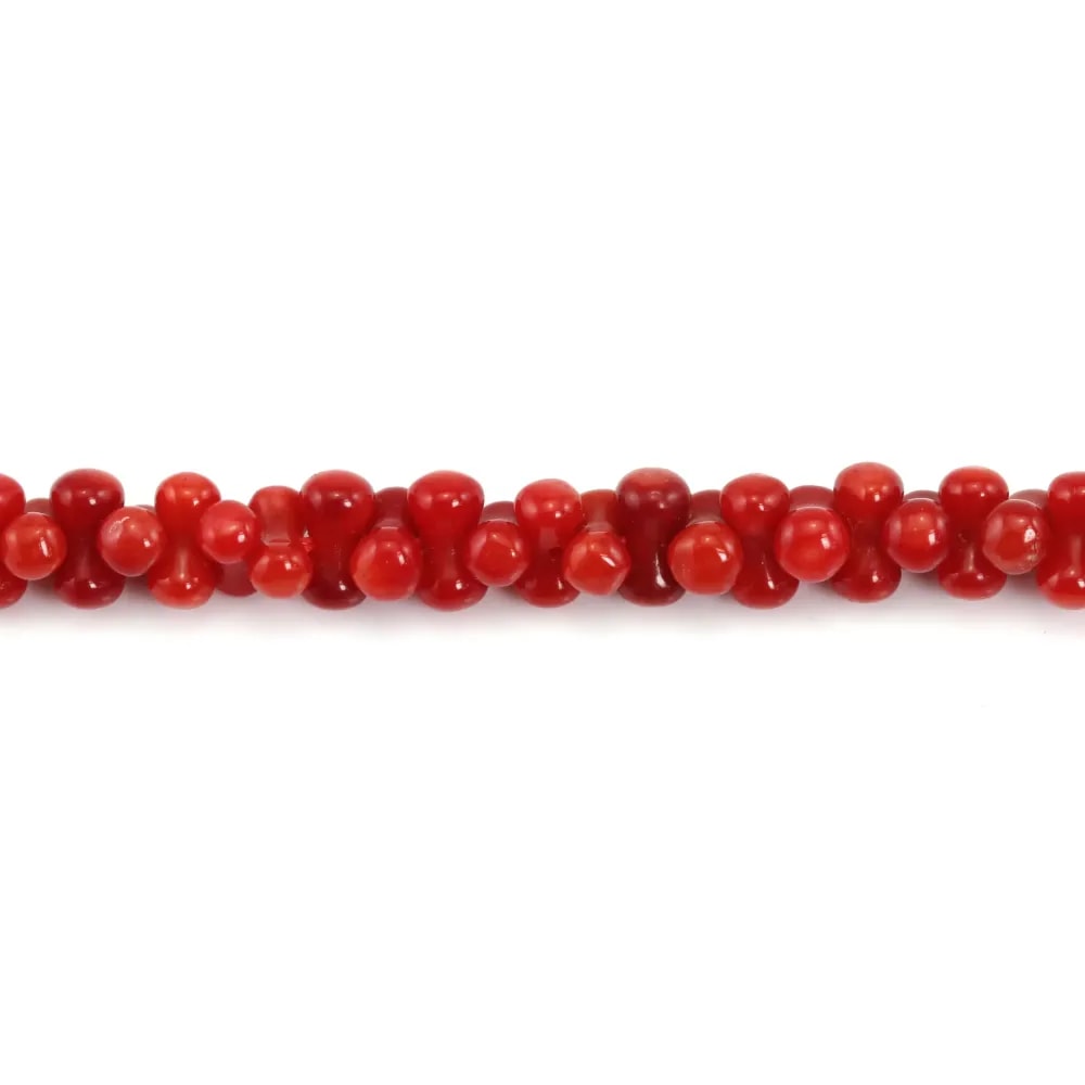 Bambú mar tinte rojo OS 3x6mm x 20pcs