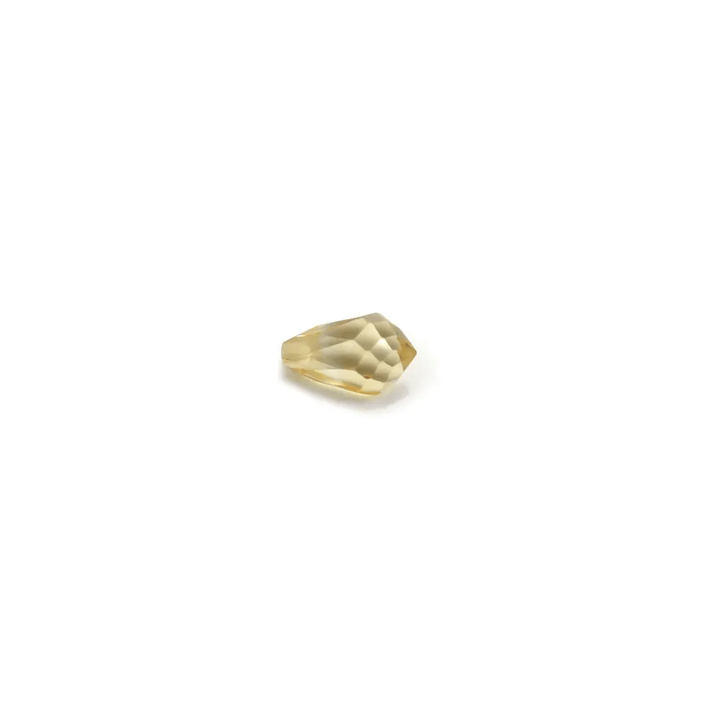 Citrino gota facetada semi-perfurada 6x10mm x 1pc