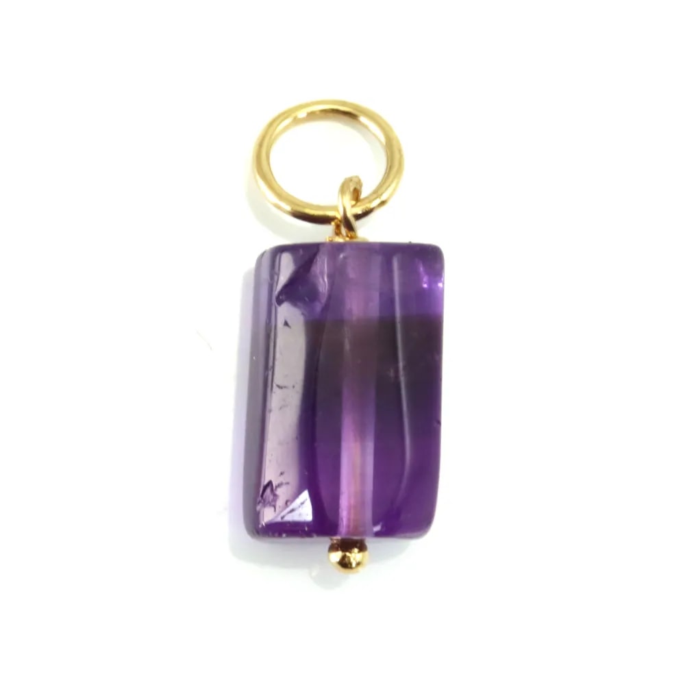 Colgante Amatista Barroca | Piedra Natural Gold Filled