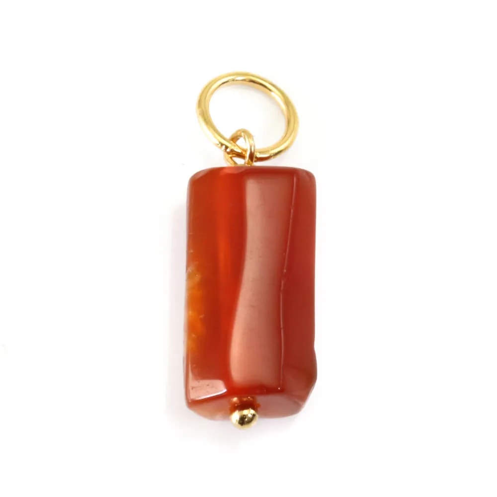 Pendentif Cornaline baroque - Gold Filled x 1pc