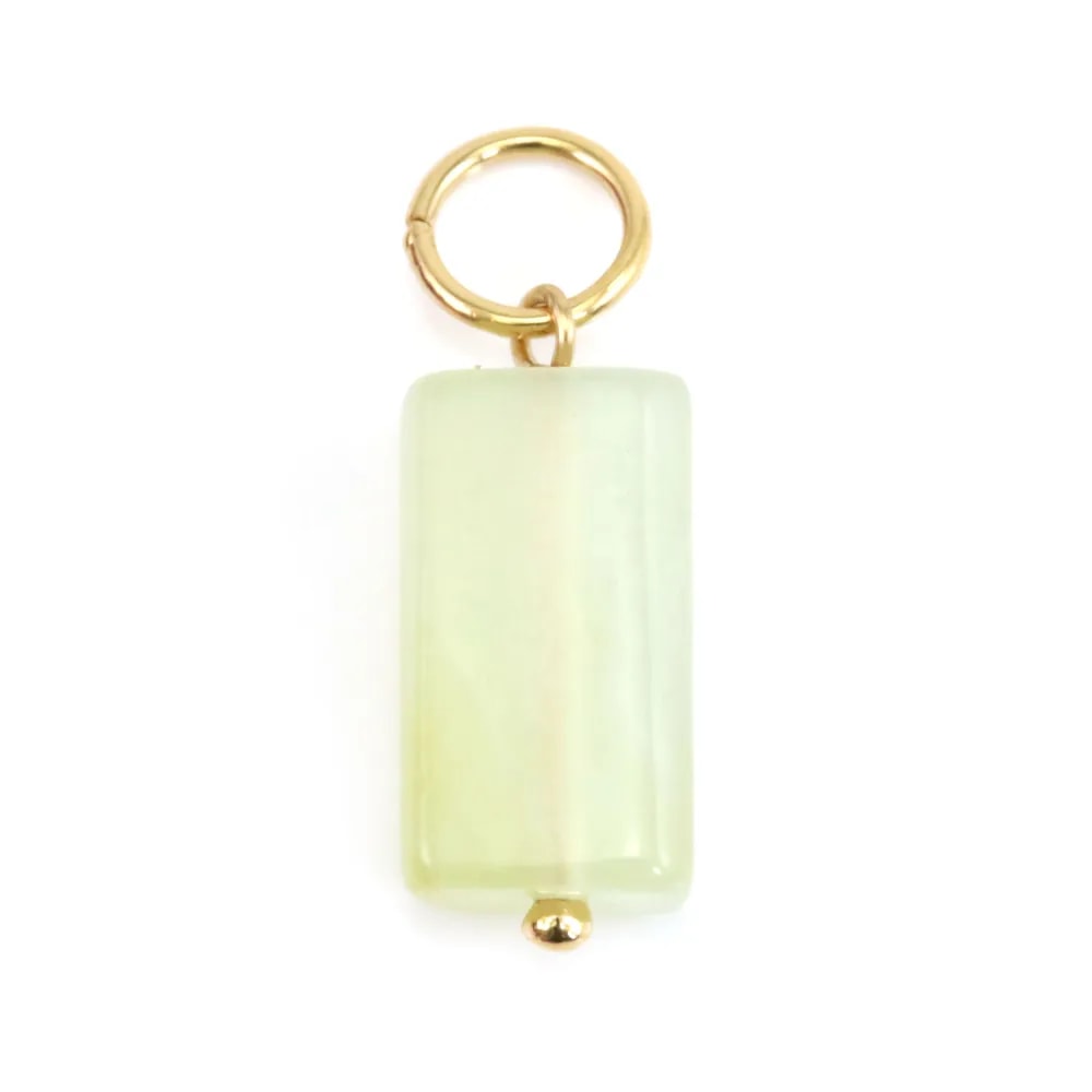Baroque Xinshan Jade Pendant - Gold Filled x 1pc