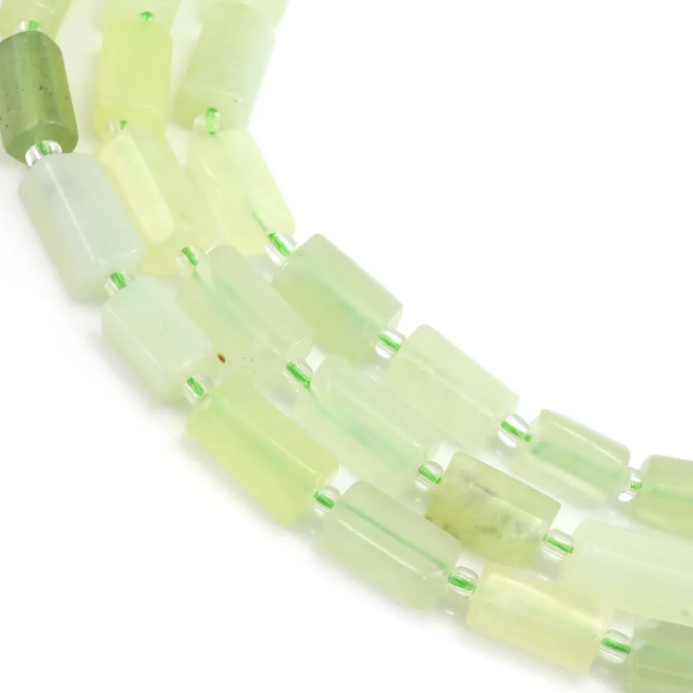 Jade Xinshan barock 7x11mm x 40cm (28 Stück)