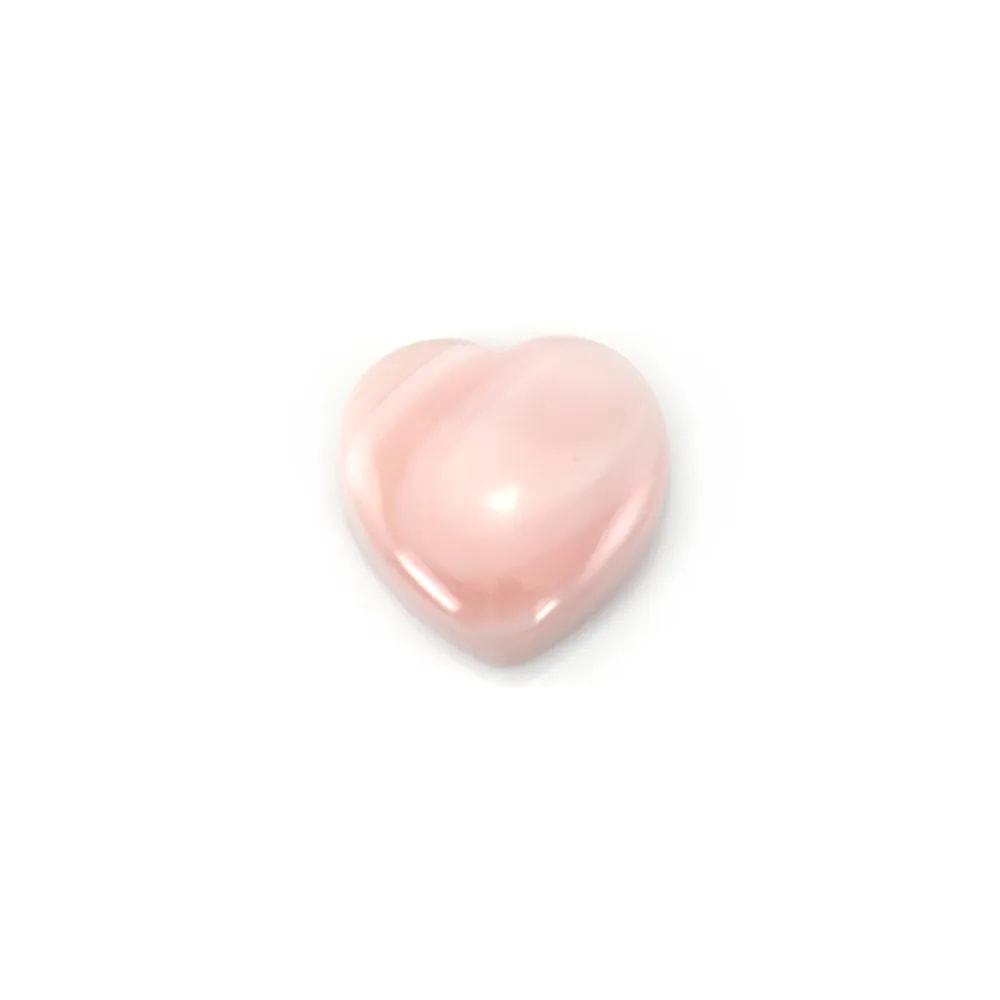 Cabujón Concha rosa corazón 14mm x 1pc