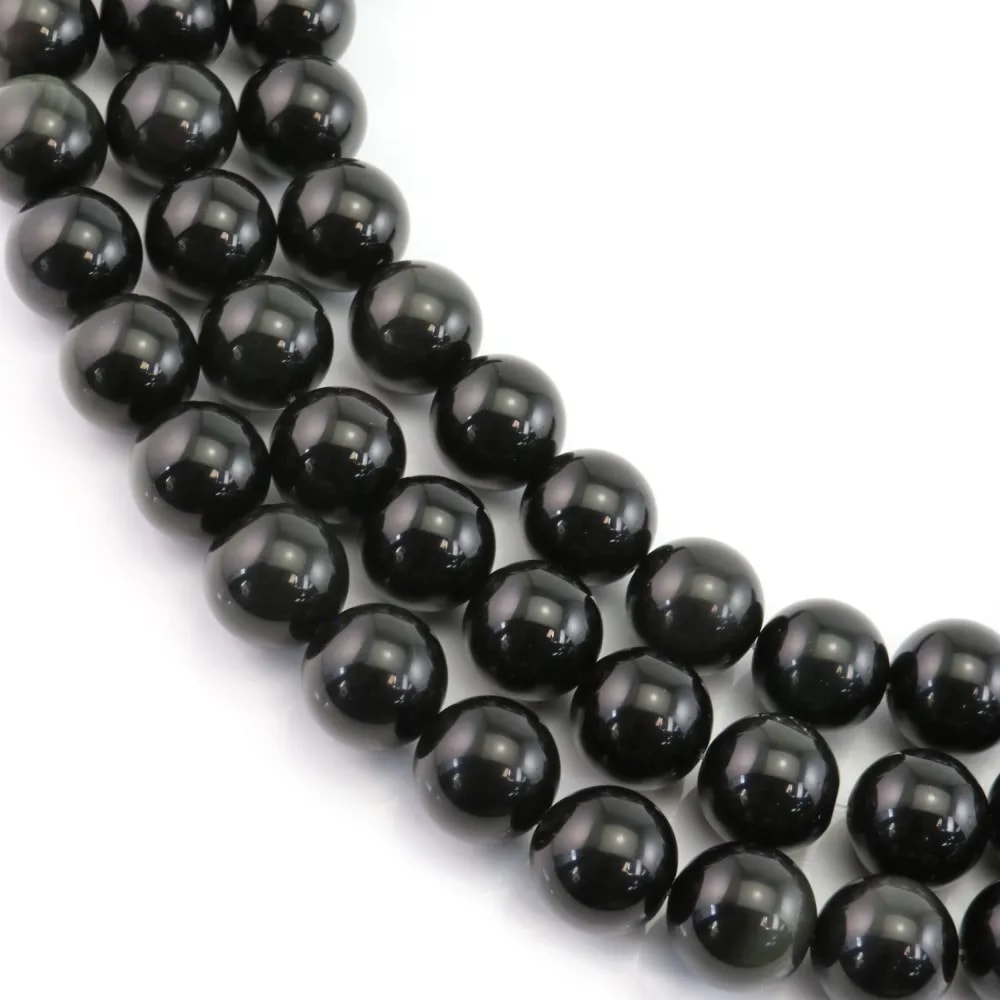 Perle Obsidian Auge des Himmels 18mm | Natürliche Obsidian