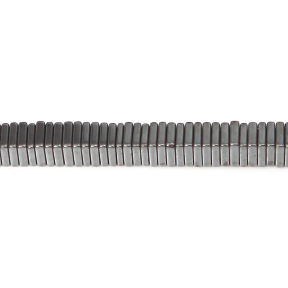 Hematite square lamella 1x4mm x 40cm