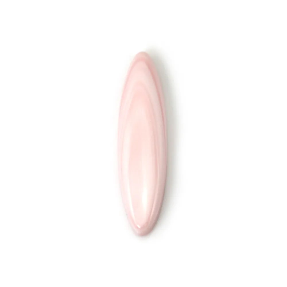 Oval pink Lambi cabochon 8x32mm x 1pc