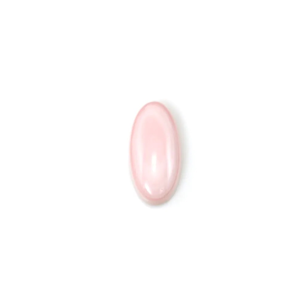 Cabochão Lambi rosa oval 5x10mm x 1pc