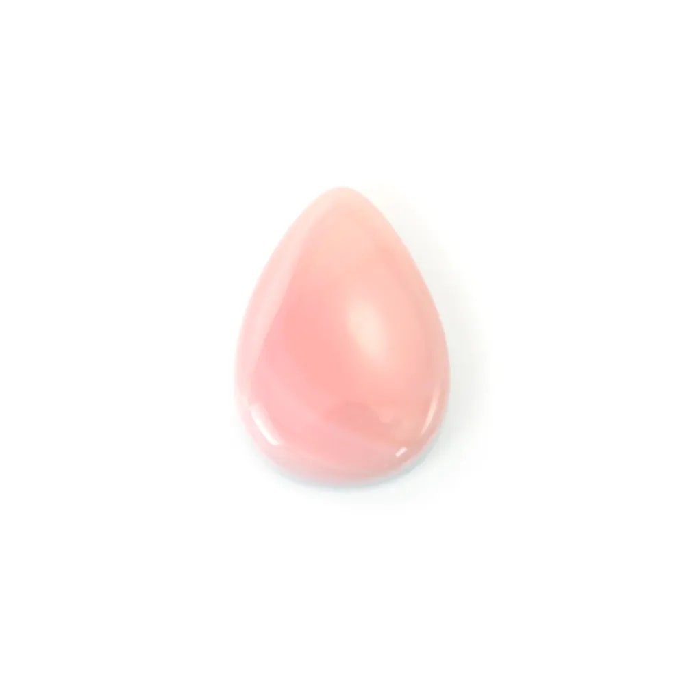 Cabujón Lambí rosa gota 18x25mm x 1pc