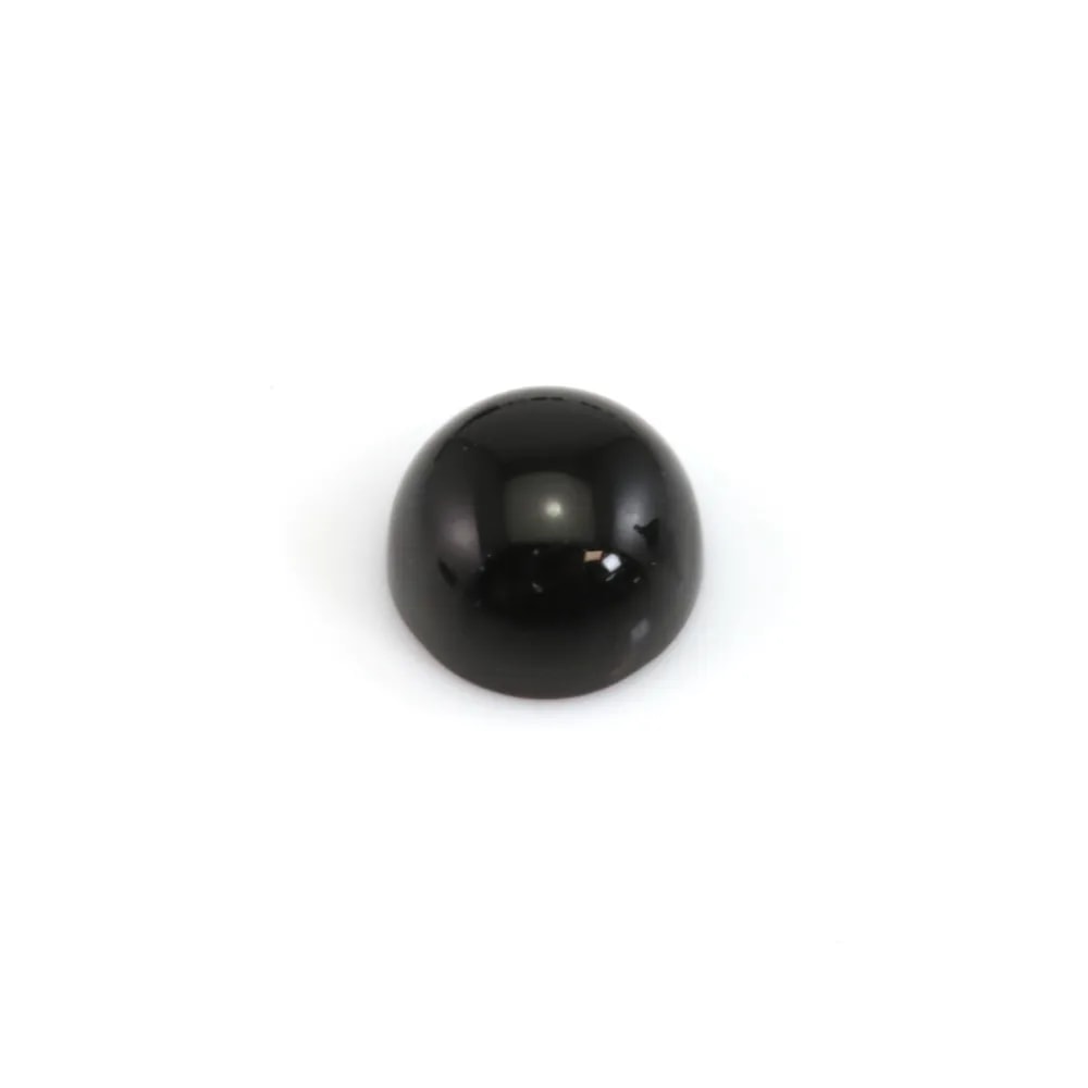Cabujón Ónix (Ágata negra) redondo 5mm x 4pcs