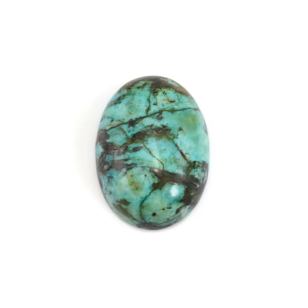 Afrikanischer ovaler Türkis-Cabochon 13x18mm x 1Stk