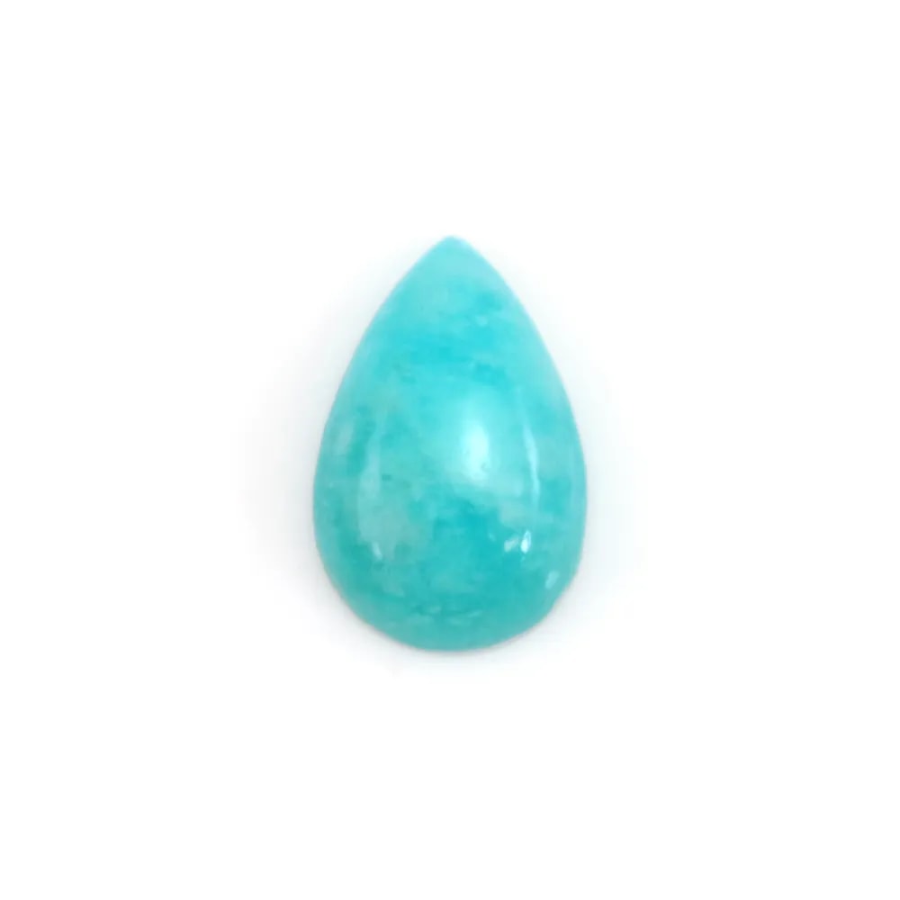 Cabochon Amazonit aus Peru Tropfen 3.7x5.7mm x 2 Stück