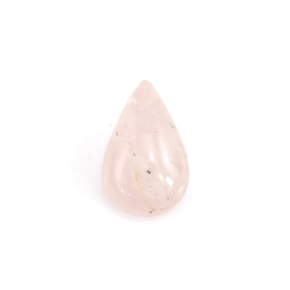 Tropfenförmiger Rosenquarz-Cabochon 4x6mm x 4 Stk.
