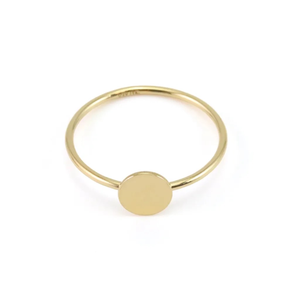 Anillo de plataforma para cabujón de 6mm - Gold Filled x 1pc
