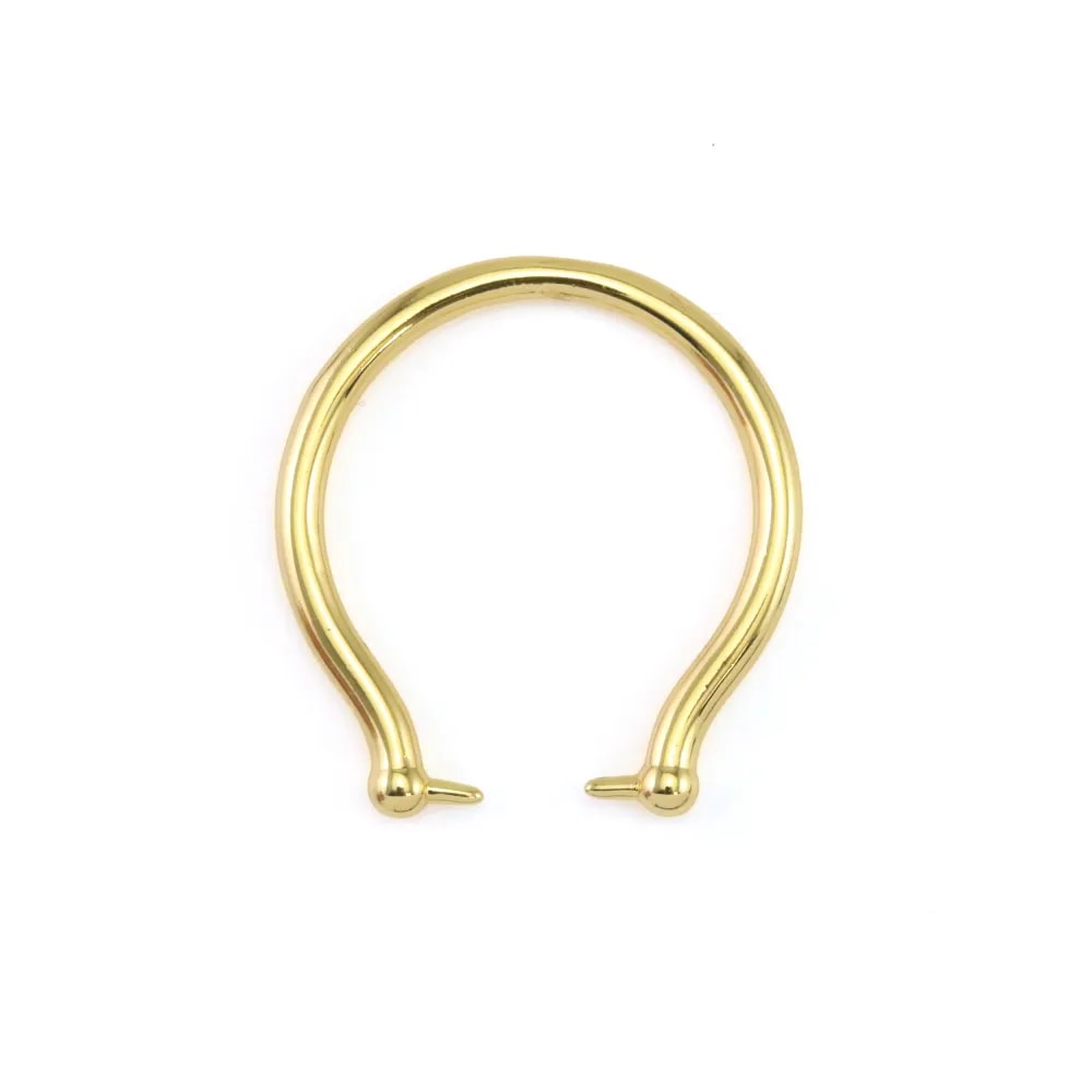 Anello per perla completamente forata - Dorato x 1pz