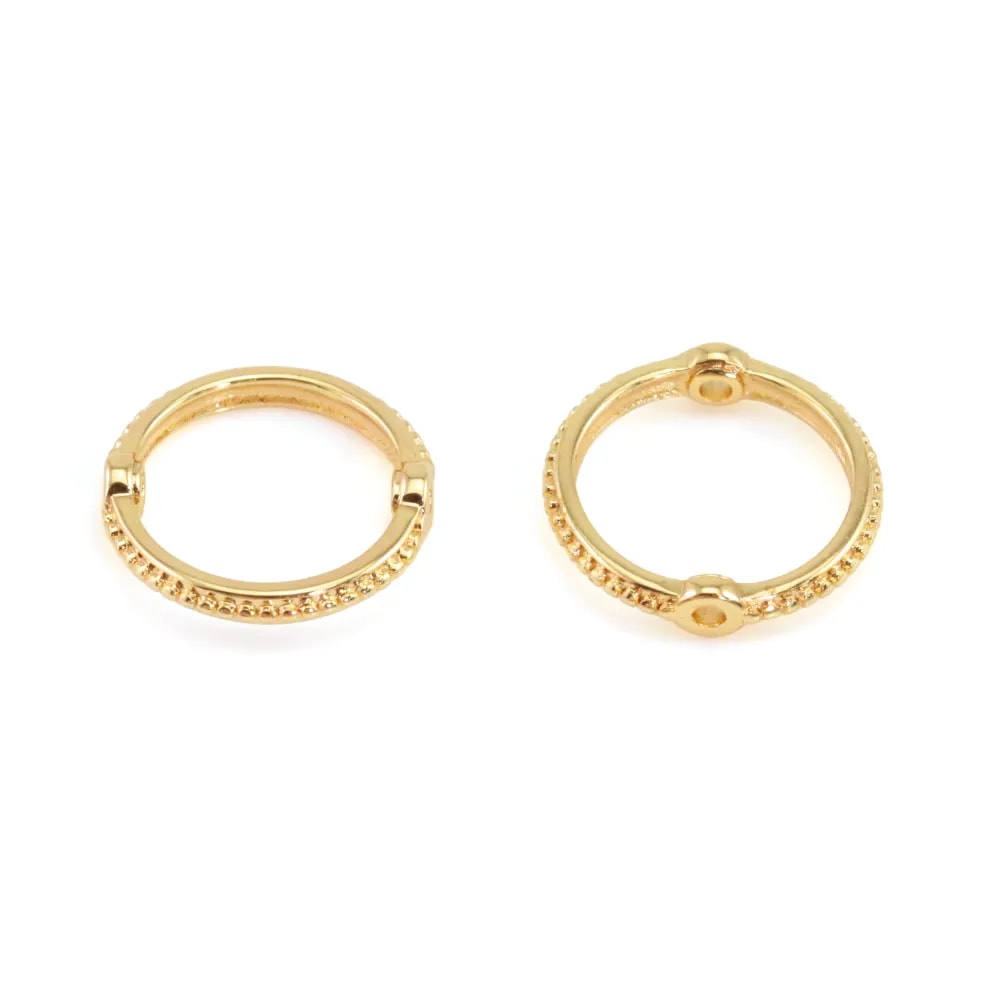 Decorated round spacer 10mm - Gold x 2pcs